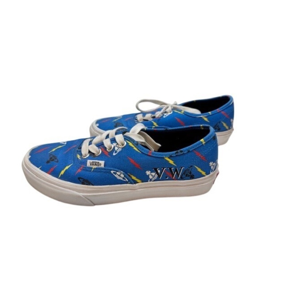 Vans Vivienne Westwood Anglomania Authentic Blue Orb Lightning Sneakers Womens 7 - Picture 4 of 8